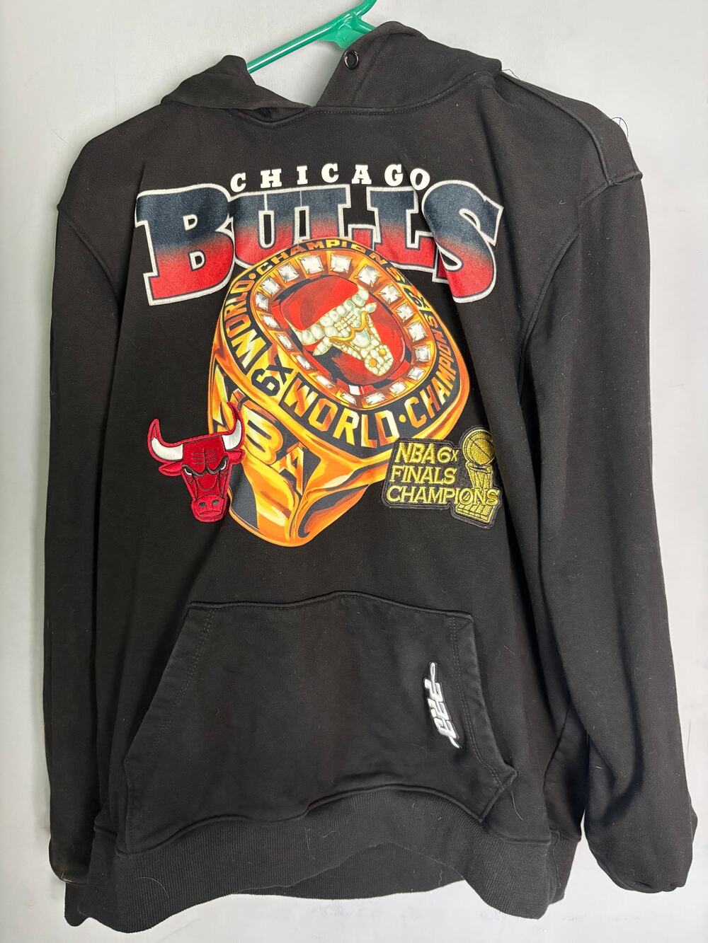 Pro Standard Bulls Hoodie Mens L Black Championship Rings
